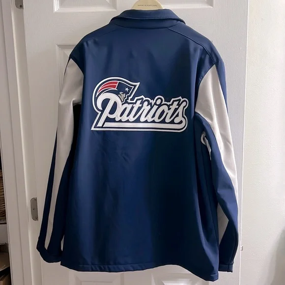 NWOT 🏈 NFL NEW ENGLAND PATRIOTS LIGHTWEIGHT FLEECE LINED JACKET Size Men’s L - Picture 3 of 10